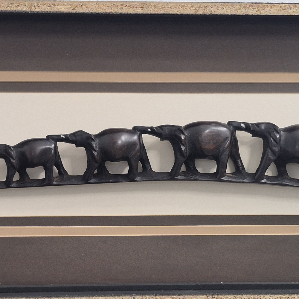 Elegant Black Elephant Sculpture